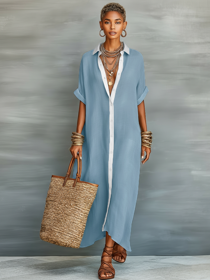 Vittoria | vestido camisa de lino