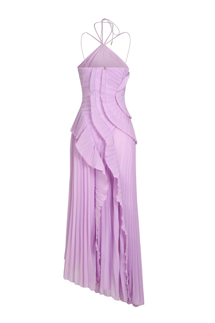 Eliza | Vestido maxi elegante con volantes para mujer