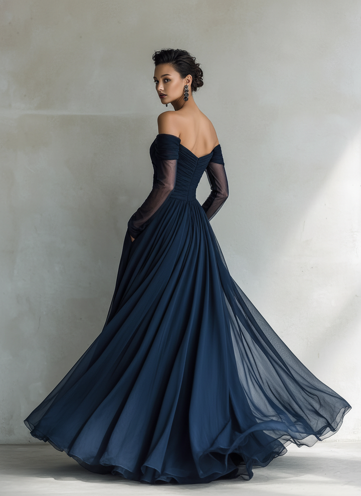 blanca | vestido elegante de gasa
