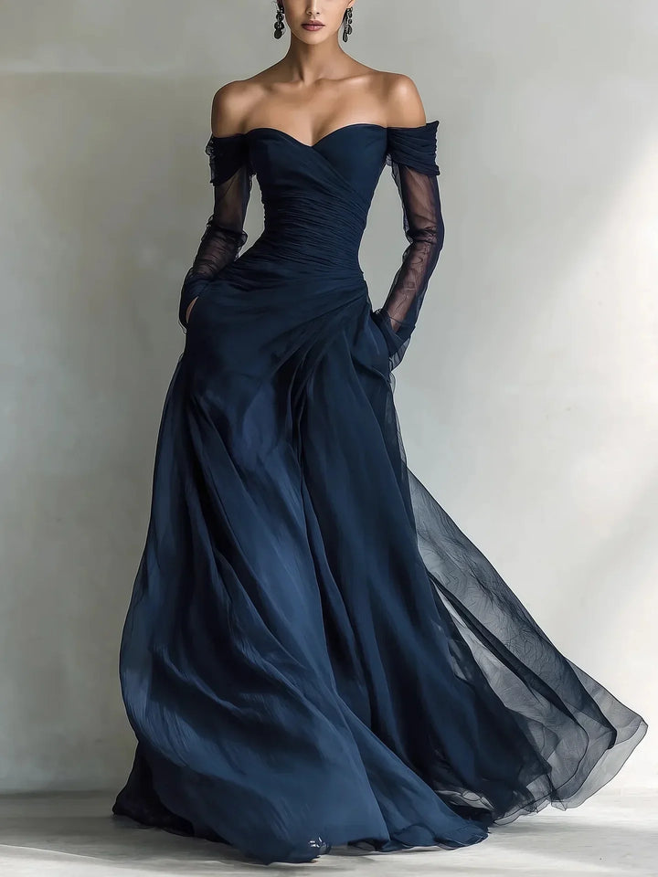 Eleonora · Vestido largo con hombros descubiertos