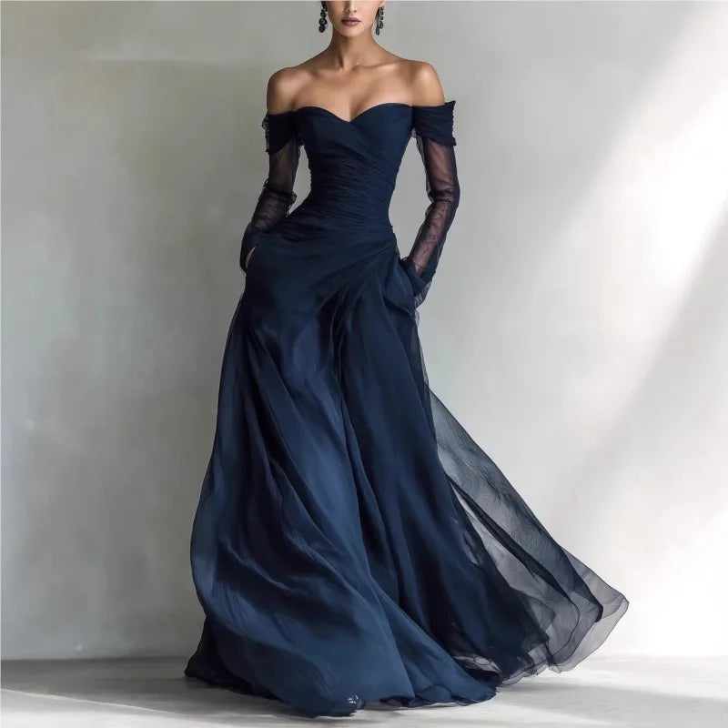 Eleonora · Vestido largo con hombros descubiertos