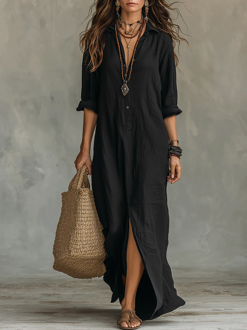 Soline | vestido lungo con botones