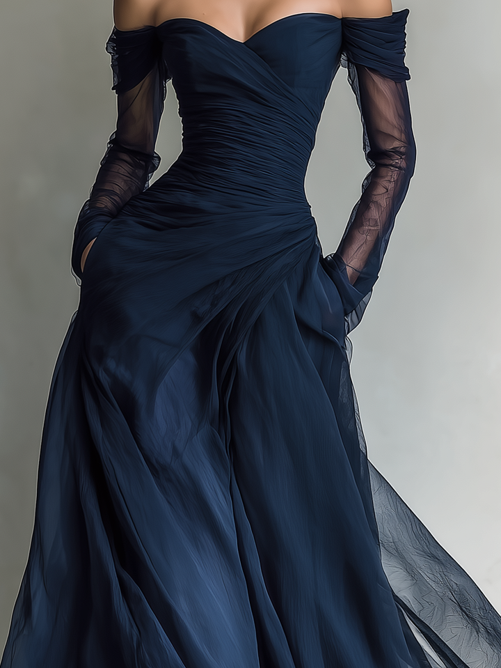 blanca | vestido elegante de gasa