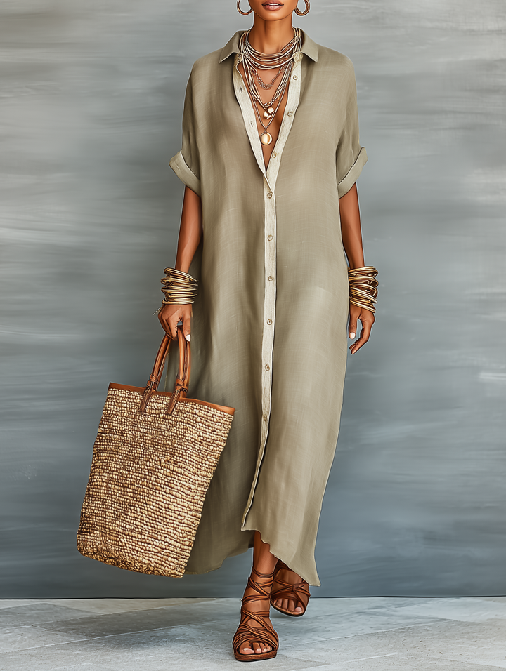 Vittoria | vestido camisa de lino