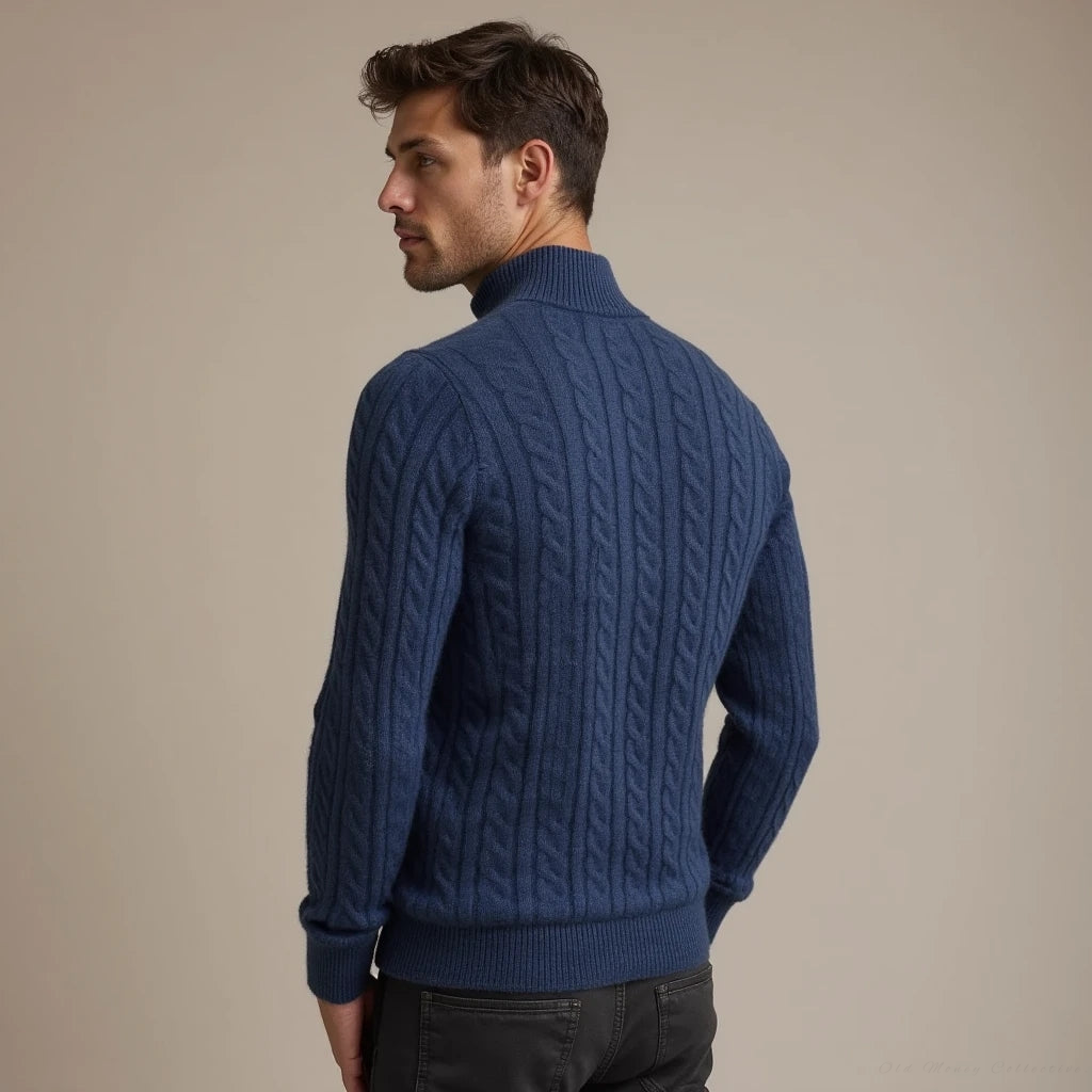 Jersey Aspen half-zip de cachemira
