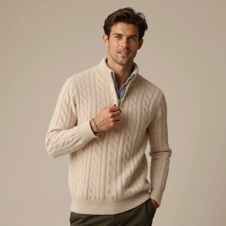 Jersey Aspen half-zip de cachemira
