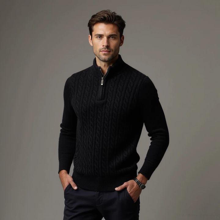 Jersey Aspen half-zip de cachemira