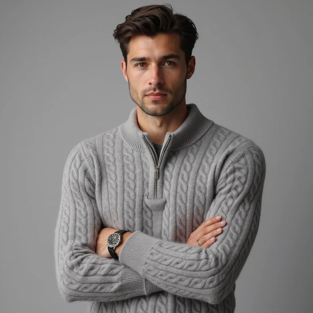 Jersey Aspen half-zip de cachemira