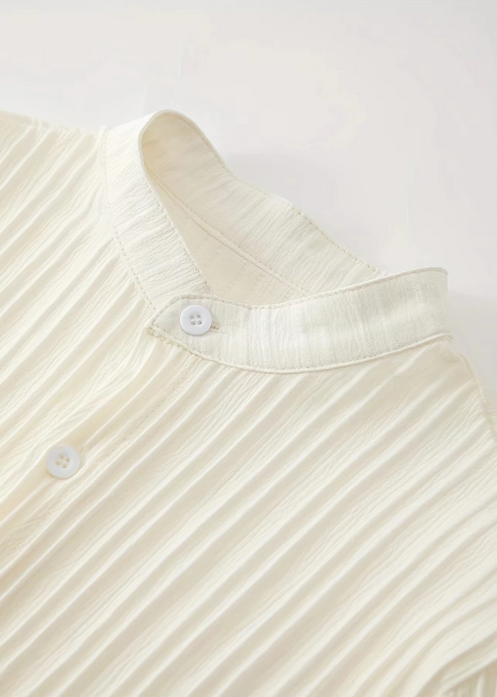 Conjunto veraniego de dos piezas a rayas blancas para hombre