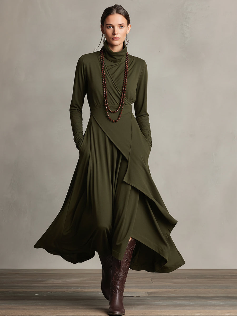 Eleonora · Vestido largo drapeado