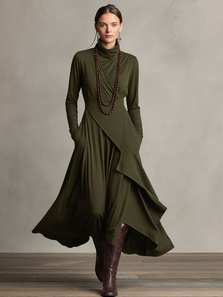 Eleonora · Vestido largo drapeado