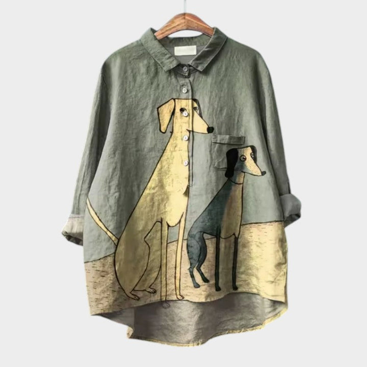 Amélie | elegante blusa de verano de lino