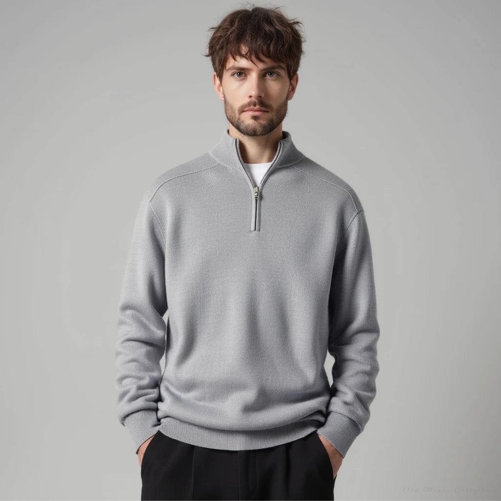 Lugano jersey half-zip de lana merino