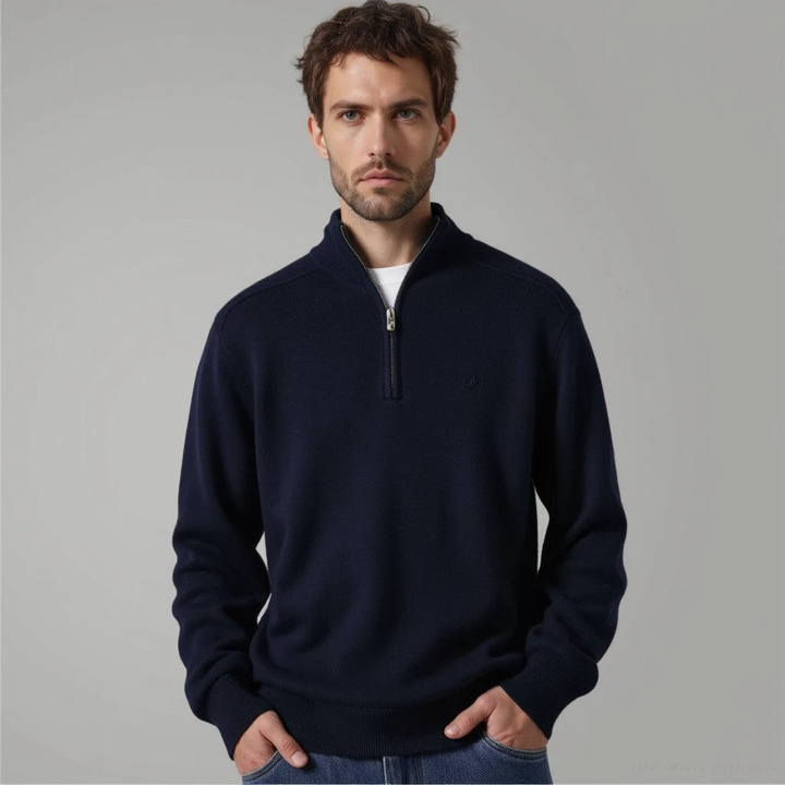 Lugano jersey half-zip de lana merino