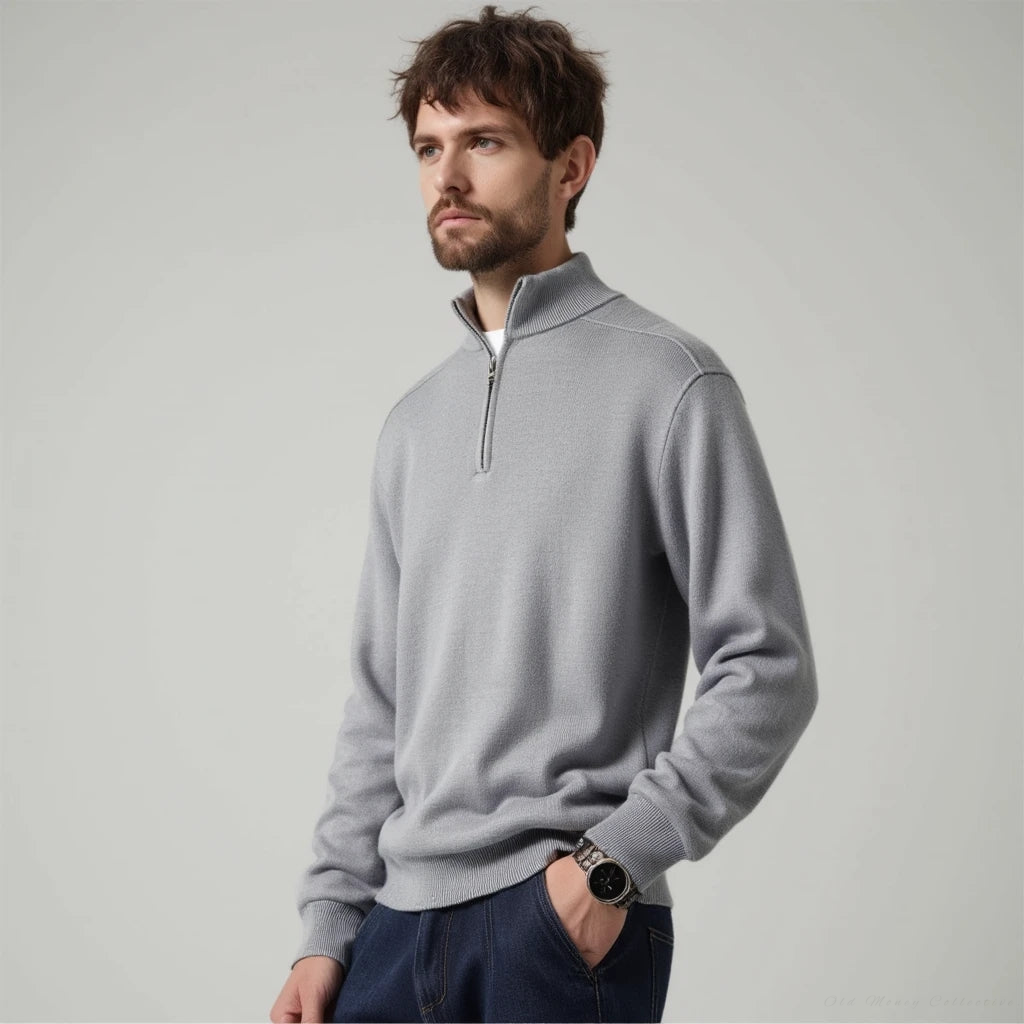 Lugano jersey half-zip de lana merino