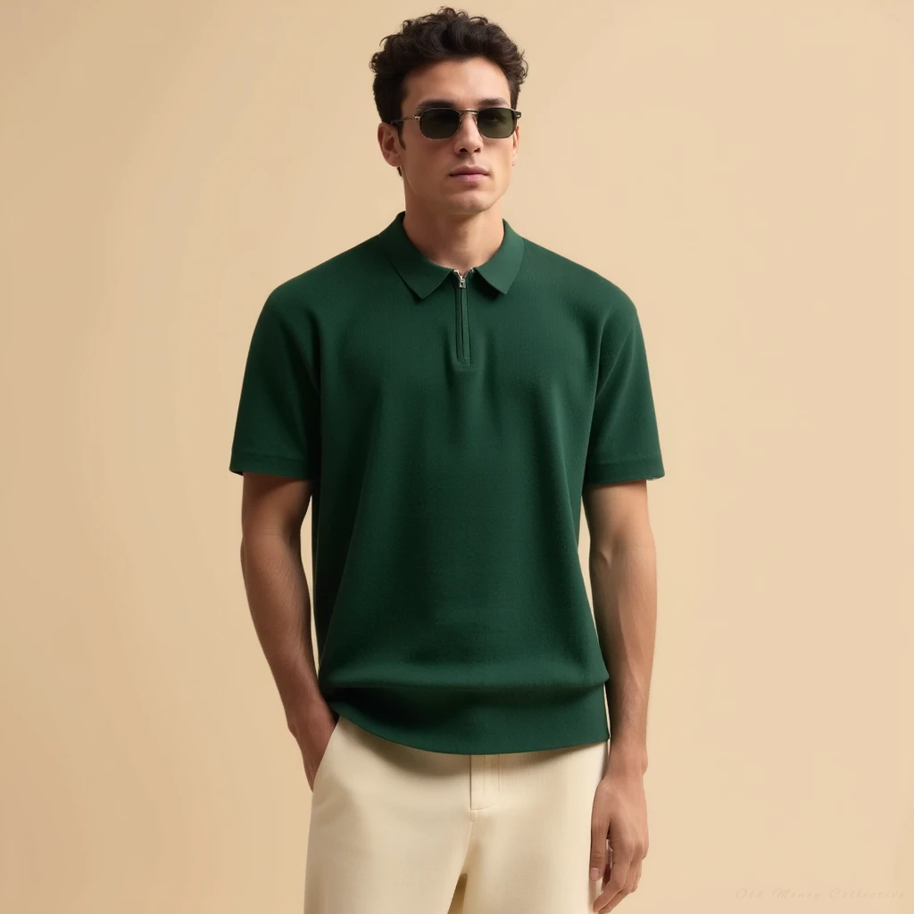 Polo Marbella con cremallera