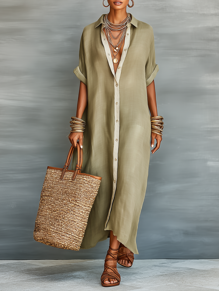 Vittoria | vestido camisa de lino
