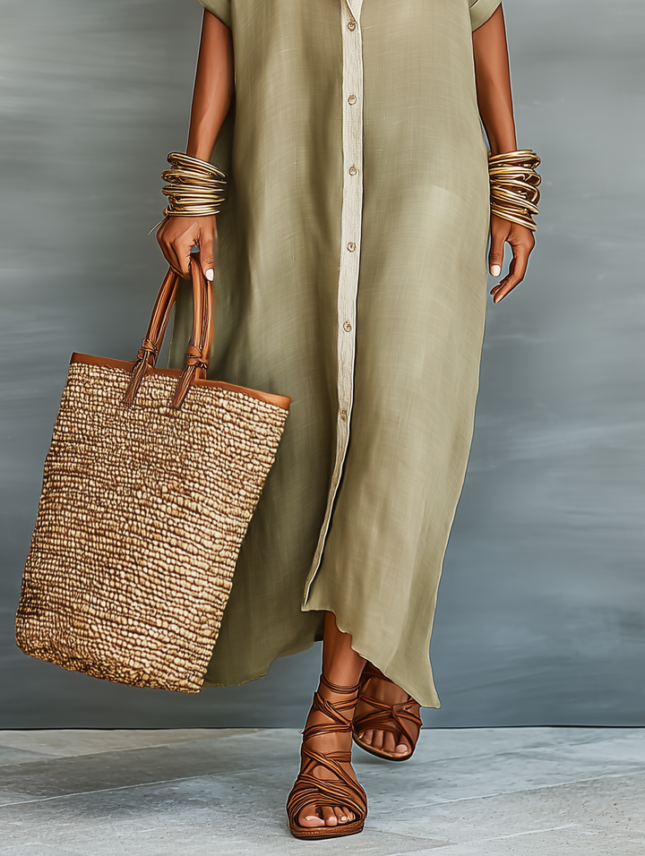 Vittoria | vestido camisa de lino