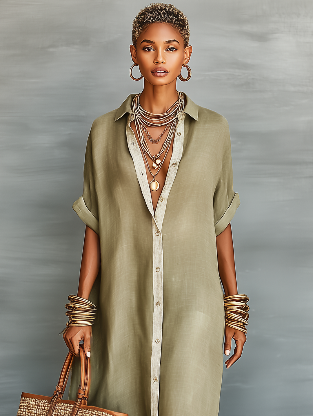 Vittoria | vestido camisa de lino
