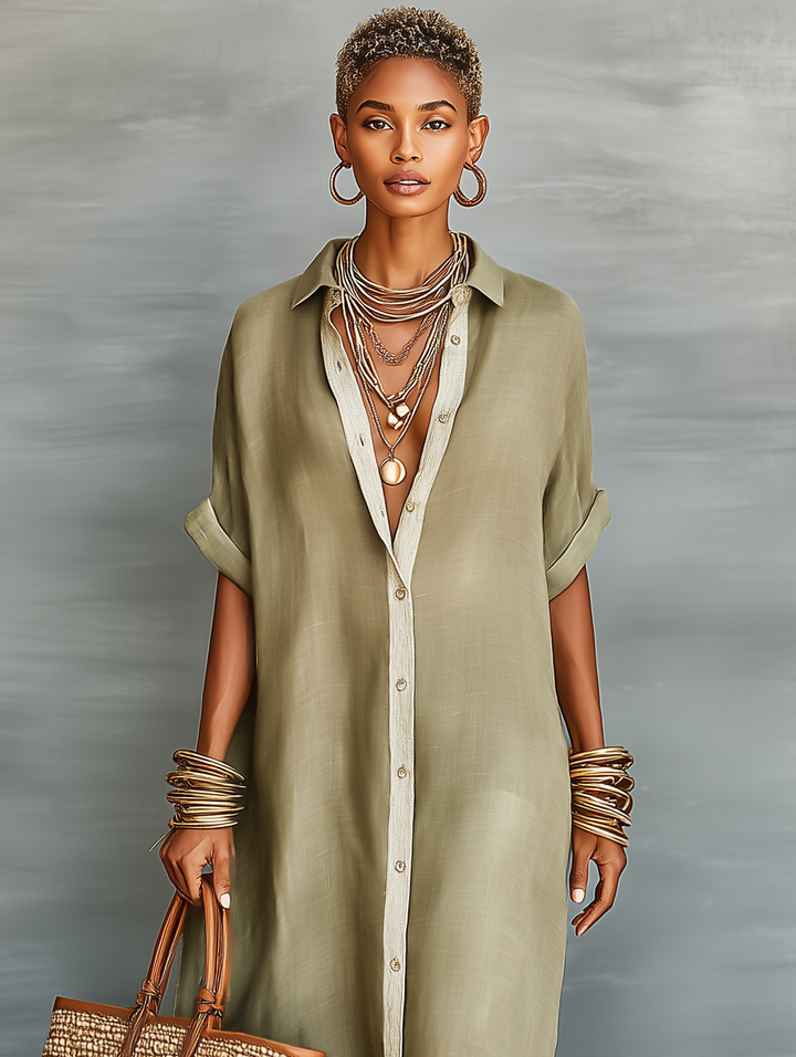Vittoria | vestido camisa de lino