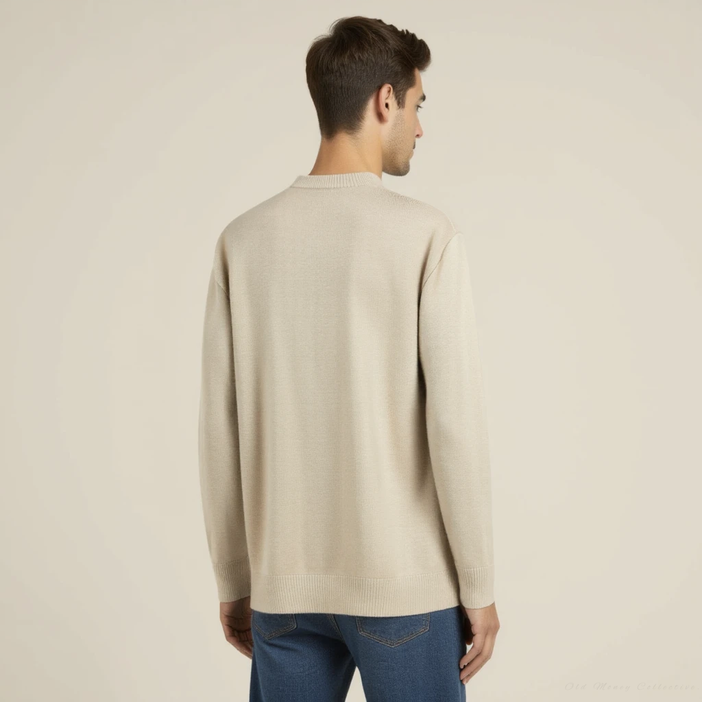 Jersey Napoli de lana con cuello redondo