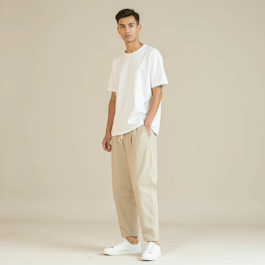 Pantalón Santorini de lino y algodón