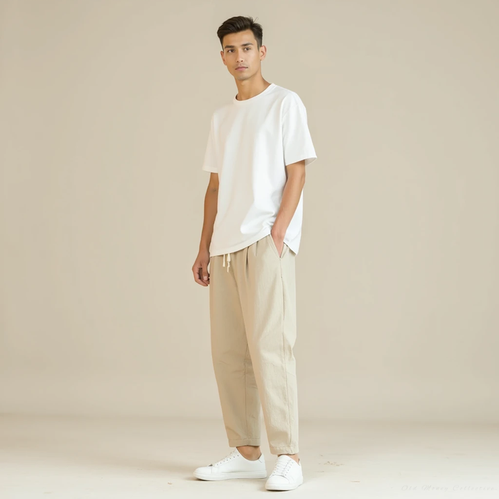 Pantalón Santorini de lino y algodón
