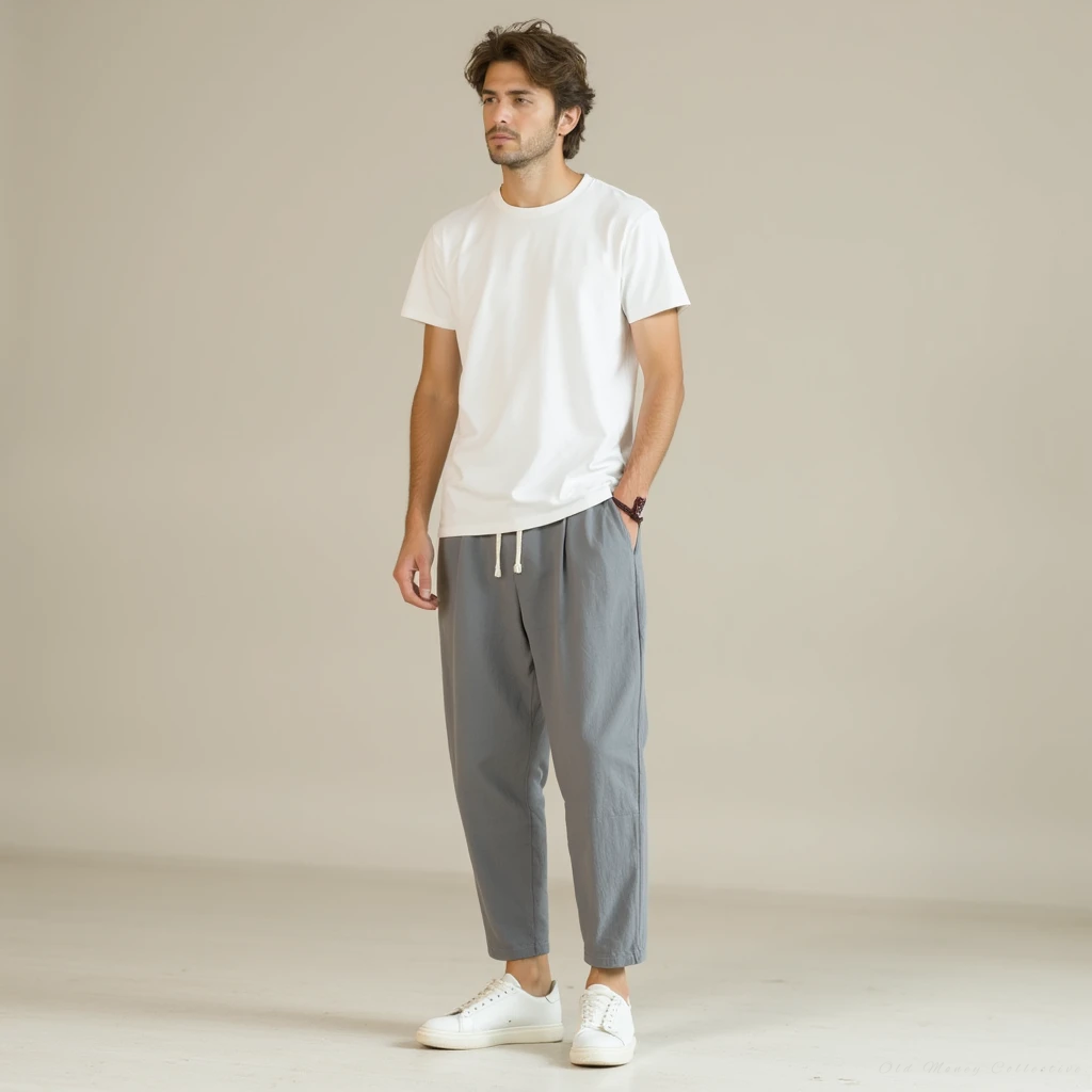 Pantalón Santorini de lino y algodón