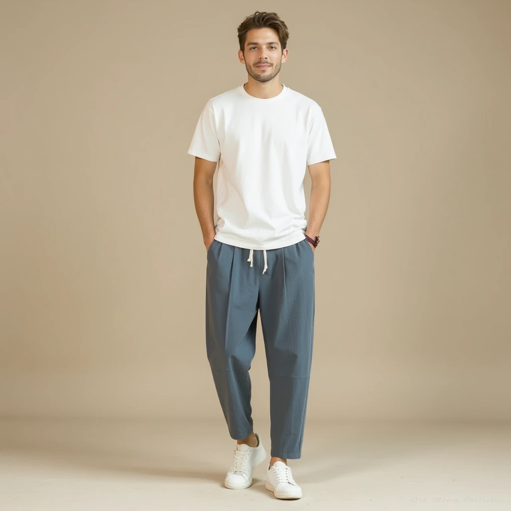 Pantalón Santorini de lino y algodón