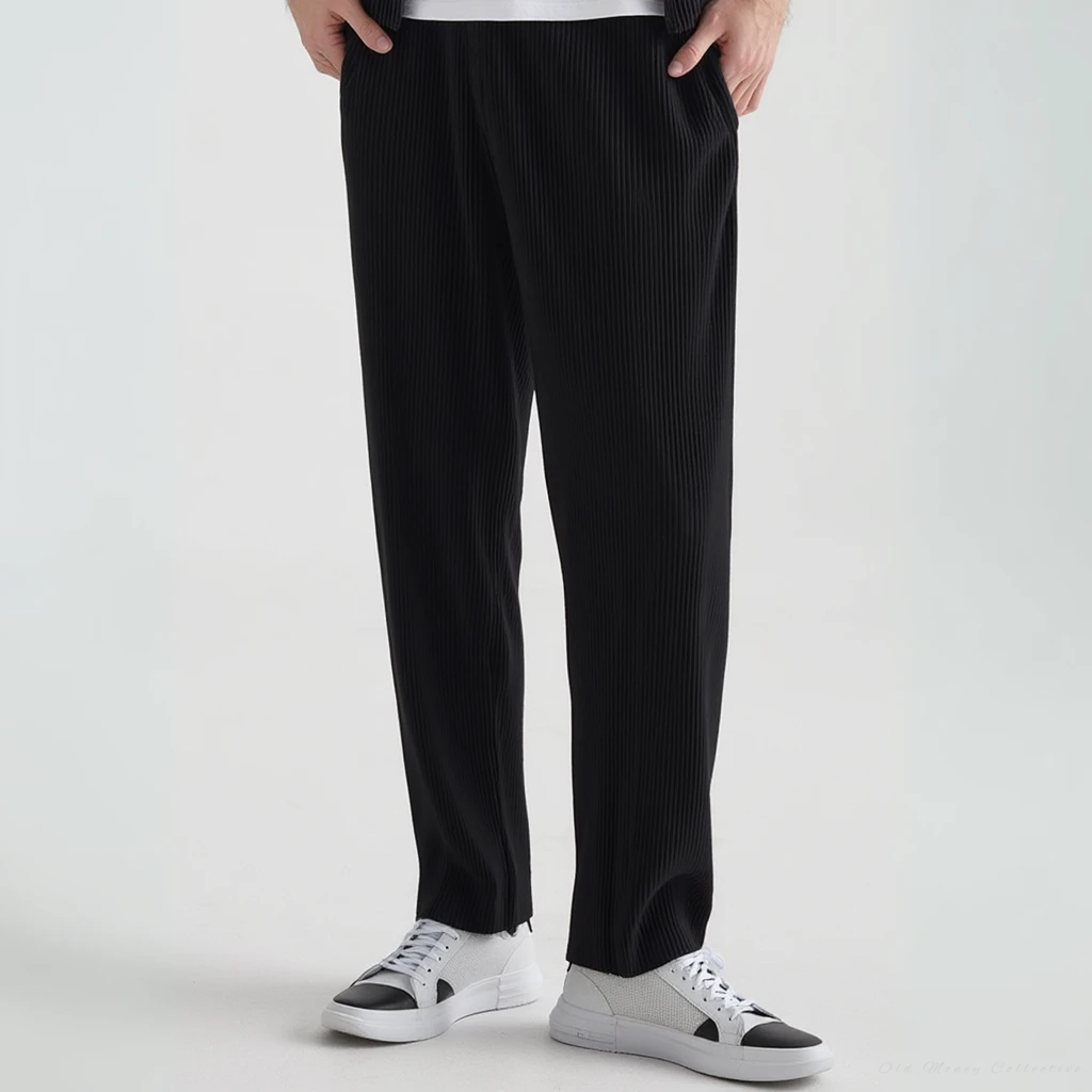 Pantalón de algodón texturizado
