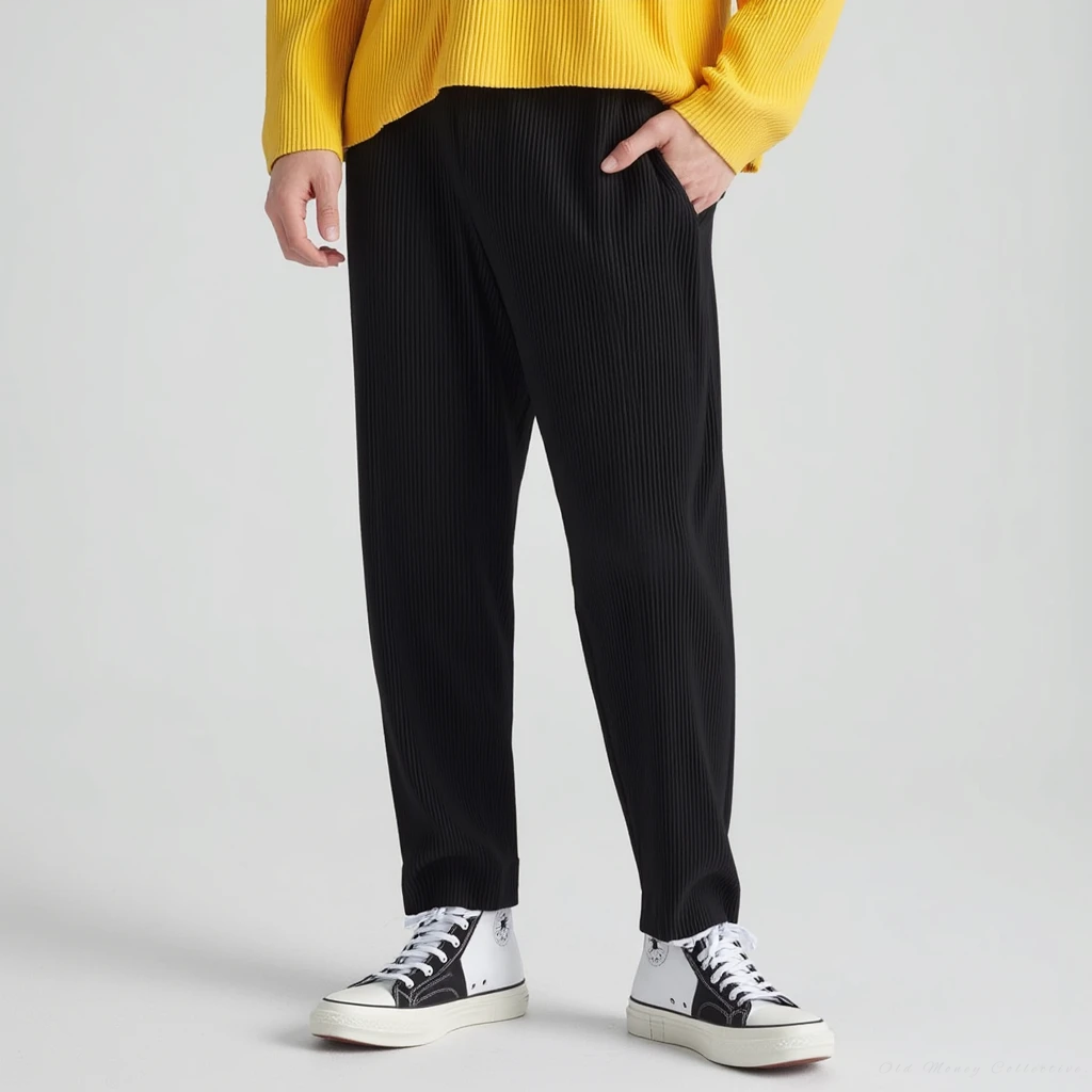 Pantalón de algodón texturizado