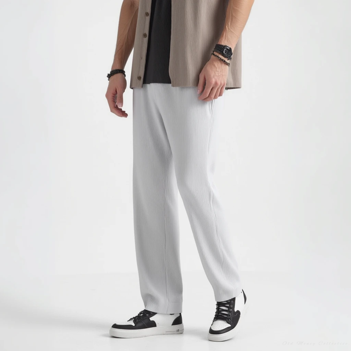 Pantalón de algodón texturizado