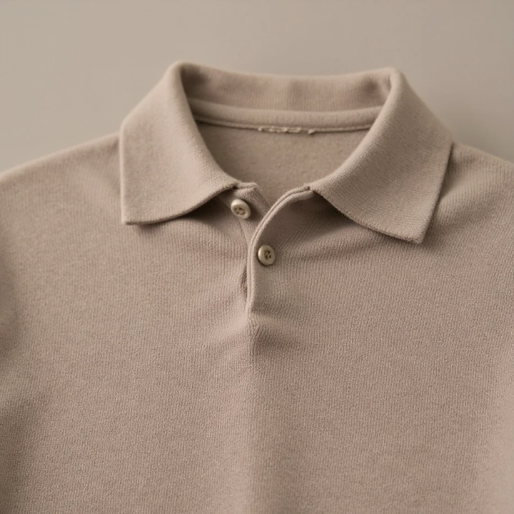 Jersey Cortina de lana half-zip con botones