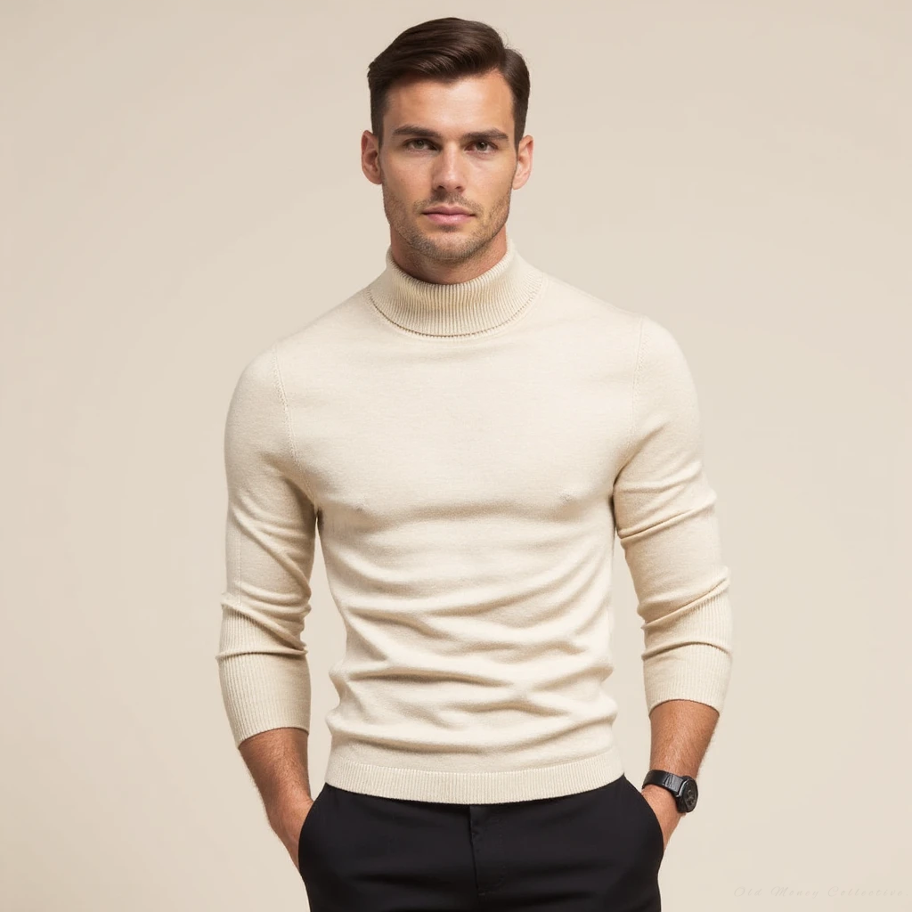 Jersey de cuello alto Monte Carlo mezcla de cachemira