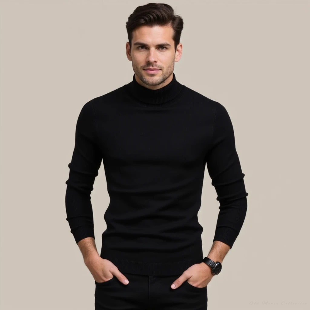 Jersey de cuello alto Monte Carlo mezcla de cachemira