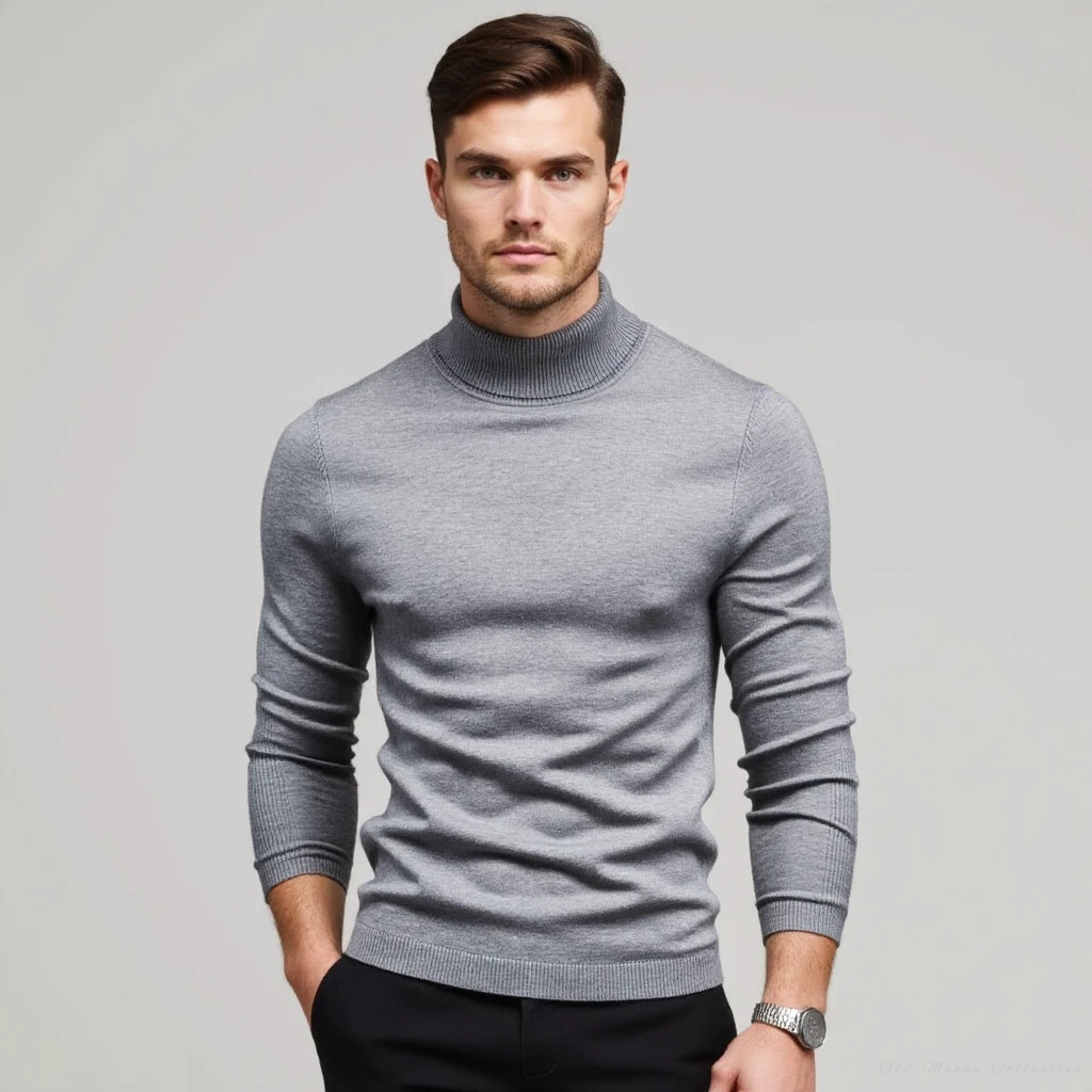 Jersey de cuello alto Monte Carlo mezcla de cachemira