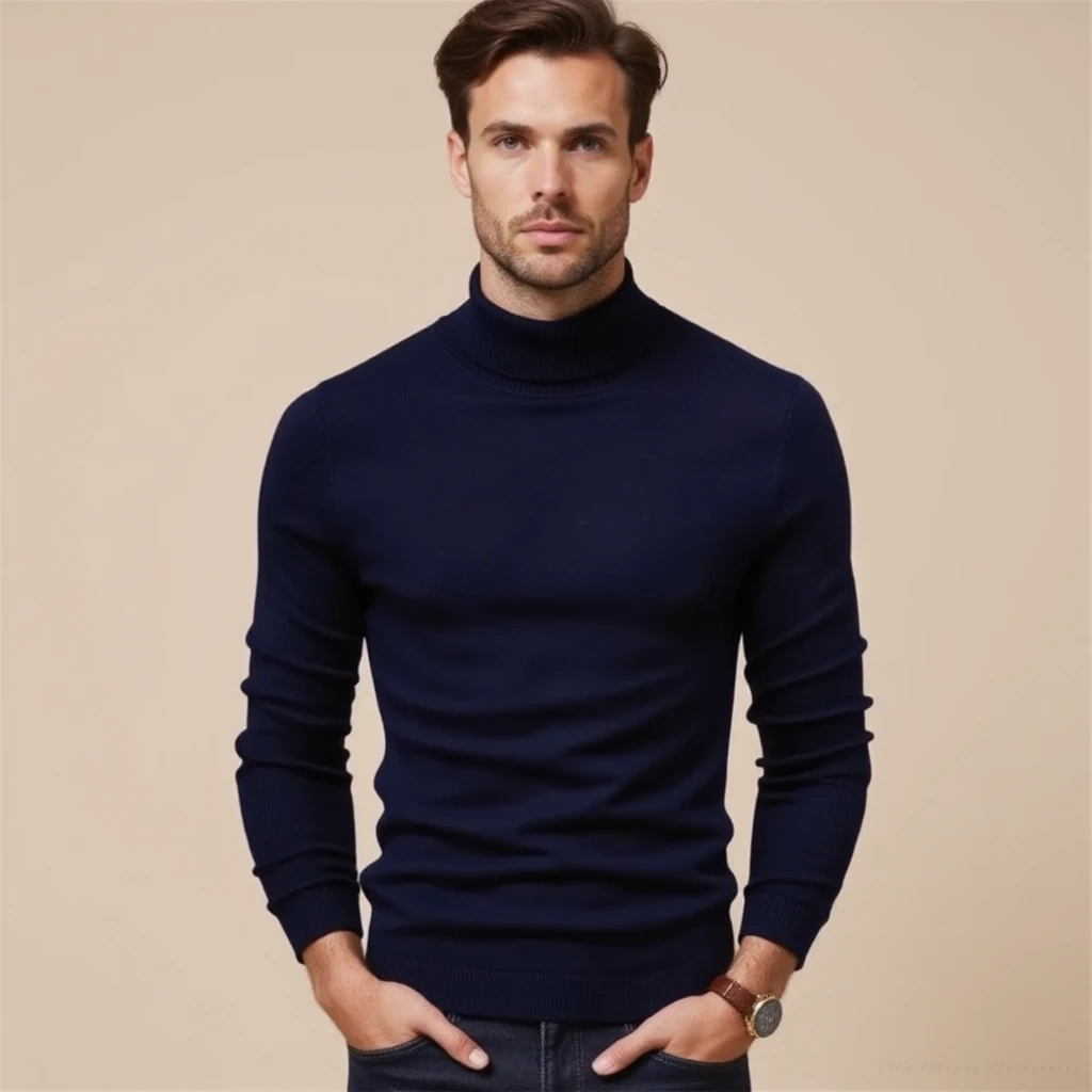 Jersey de cuello alto Monte Carlo mezcla de cachemira