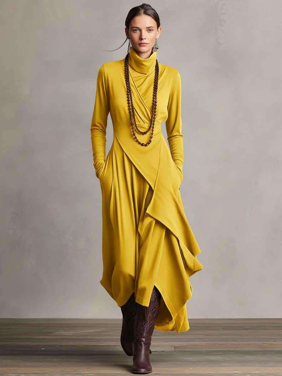 Eleonora · Vestido largo drapeado